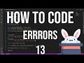 how to code racket - 13 errors
