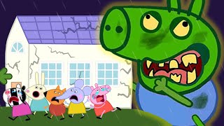 Zombie Apocalypse, Giant Zombies Appear At The Peppa House‍♀ | Peppa Pig Funny Animation