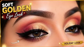 ✨Classic Soft Golden Eye Makeup Tutorial ✨ | Perfect Holiday Eye Look Step-by-Step | Beginners |2026 screenshot 3
