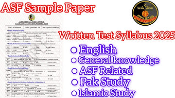 ASF Written Test Syllabus for Corporal and ASI |Solved Sample Paper of Corporal and ASI ||Past Paper