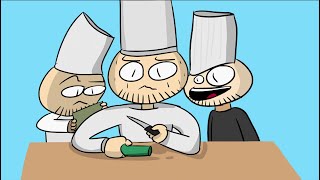 the boys drunk cooking  (animated