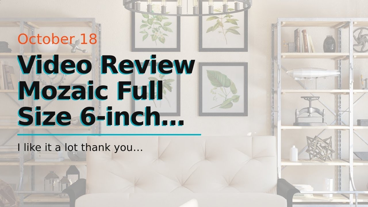 Video Review Mozaic Full Size 6inch Cotton Twill Futon Mattress, Black