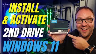 how to install & activate a second drive on a windows 11 pc