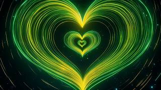 Yellow Green heart tunnel loop TV BACKGROUND 💚 💛 10 HOUR abstract wallpaper