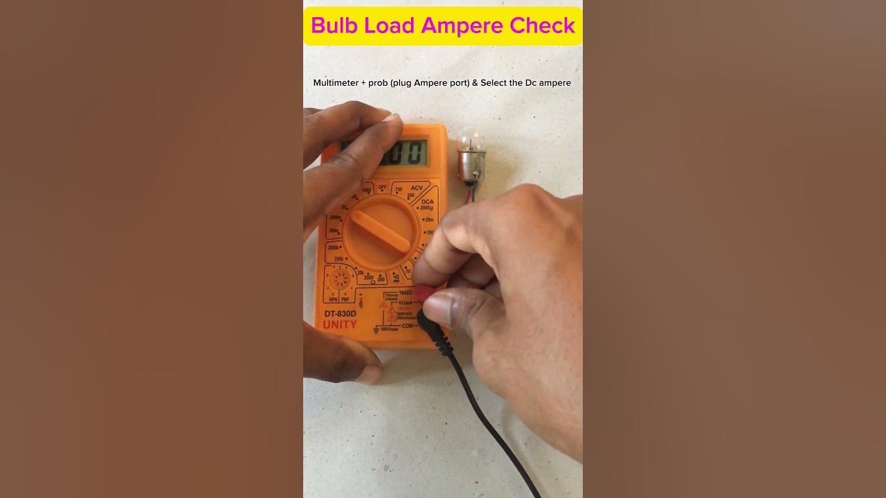 How to use digital multimeter to measure current amperes YouTube