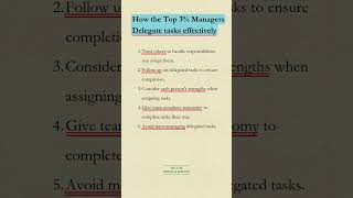 Hacks of Top 3% Managers delegate tasks effectively #motivation #growth #mindset Profile