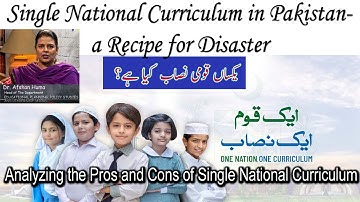 Single national curriculum- a disaster