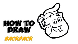 How to Draw Backpack From Dora The Explorer