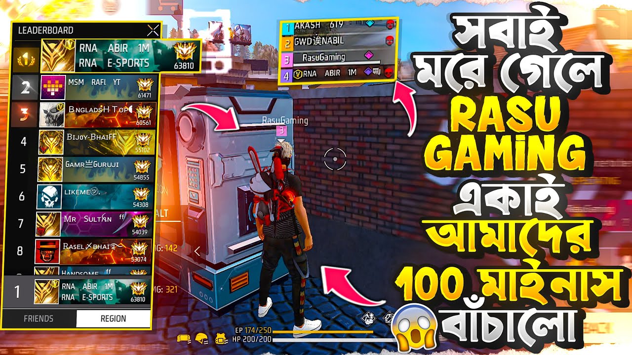 Game Rasm পুশের সময় সবাই পাকনামি করে মরে মহাবিপদে পড়ায় RASU GAMING একাই সবার ...
