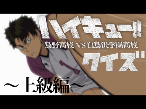 【アニメ】ハイキュー!!クイズ　〜上級編〜【烏野高校 VS 白鳥沢学園高校】