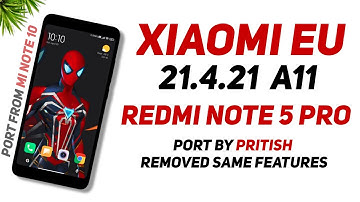 MIUI 12.6 Xiaomi EU 21.4.21 Android 11 By Pritish For Redmi Note 5 Pro | Removed Same Features