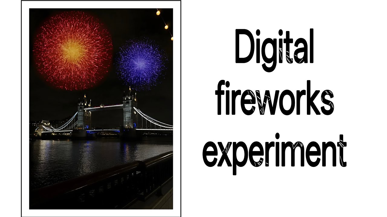 Fireworks experiment using (Photoshop)