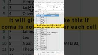 Excel Hack Convert Cell Values to List with ARRAYTOTEXT Function #excelshortcuts #excel #exceltips