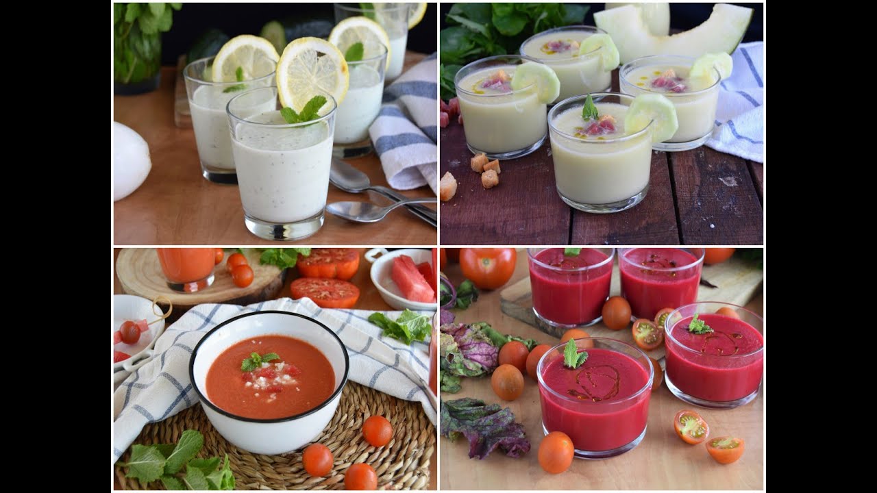 Gazpachos y sopas frías fáciles y nutritivas