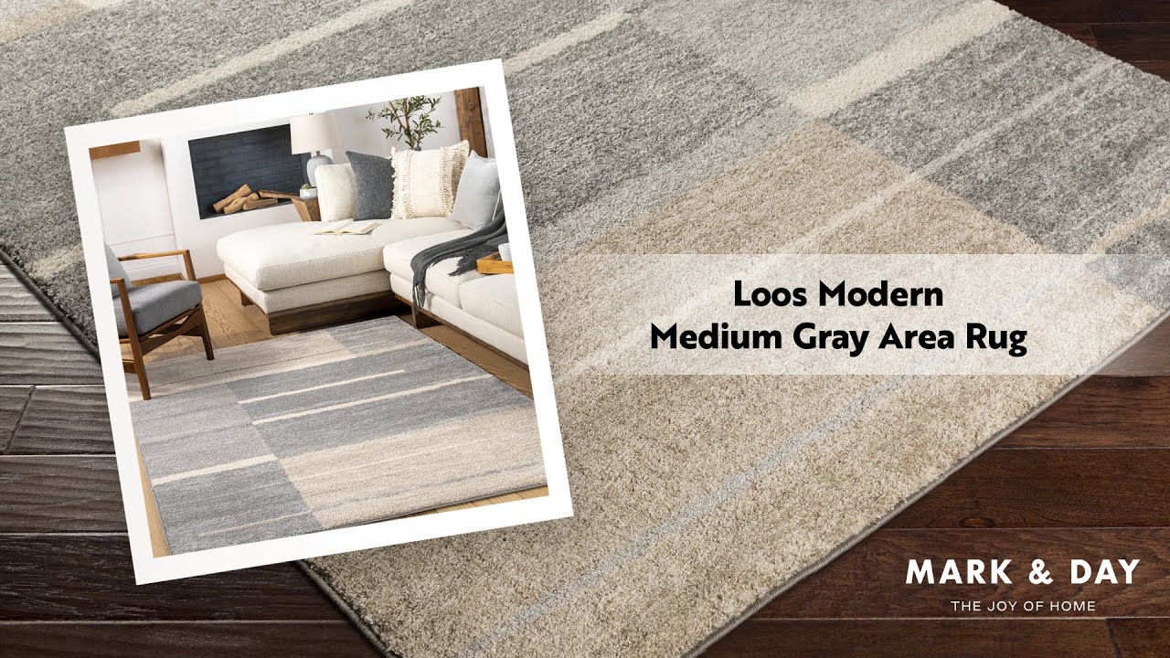 Loos Modern Medium Gray Area Rug - YouTube
