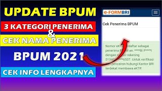 ⛔ 3 KATEGORI PENERIMA BPUM DAN CARA CEK NAMA PENERIMA BPUM 2021 TAHAP 3, CEK INFONYA SEKARANG ✔️ screenshot 1