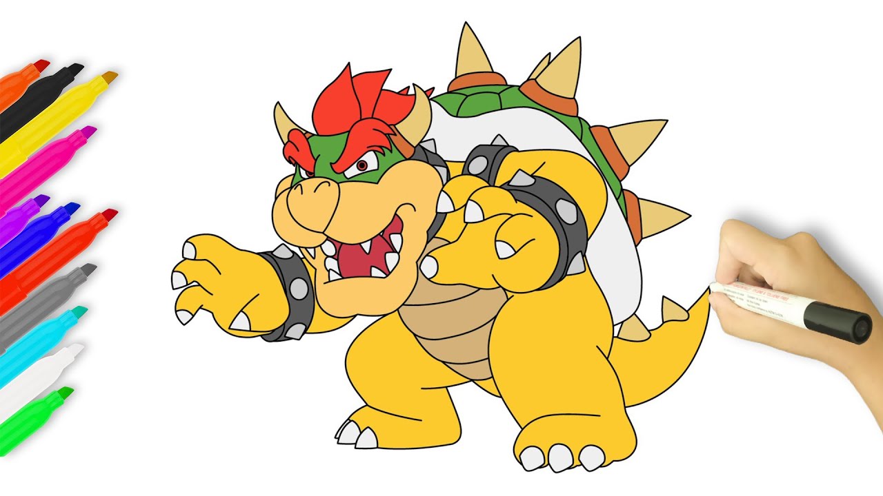 How to Draw Super Mario Bros, Bowser & Koopalings #226