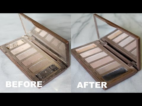 How to Fix Broken Eye Shadow / (or pressed powder makeup) // Justine Marie!