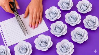 How To Make Beautiful Easy Notebook paper Flower/ Easy Notebook paper flower