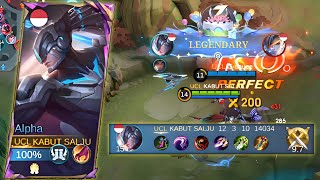 12 Kill Alpha Hyper ‼️ Gameplay Alpha - Mobile Legends Bangs Bangs