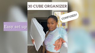DIY 20-30 CUBE CLOSET/ BOOK CASE ORGANIZER | Amazon closet assembly | MUST WATCH before buying