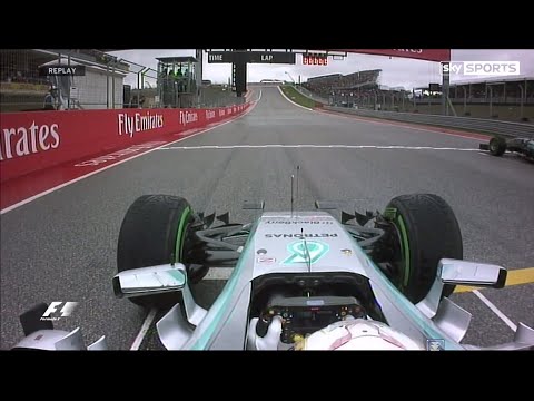F1 GP Austin 2015 Lewis vs Rosberg race start