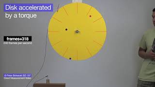 Disk Accelerated by a Falling Weight
