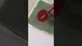 red rose painting 🎨 red rose are the symbols of love and deep affections❤️🌹 screenshot 4