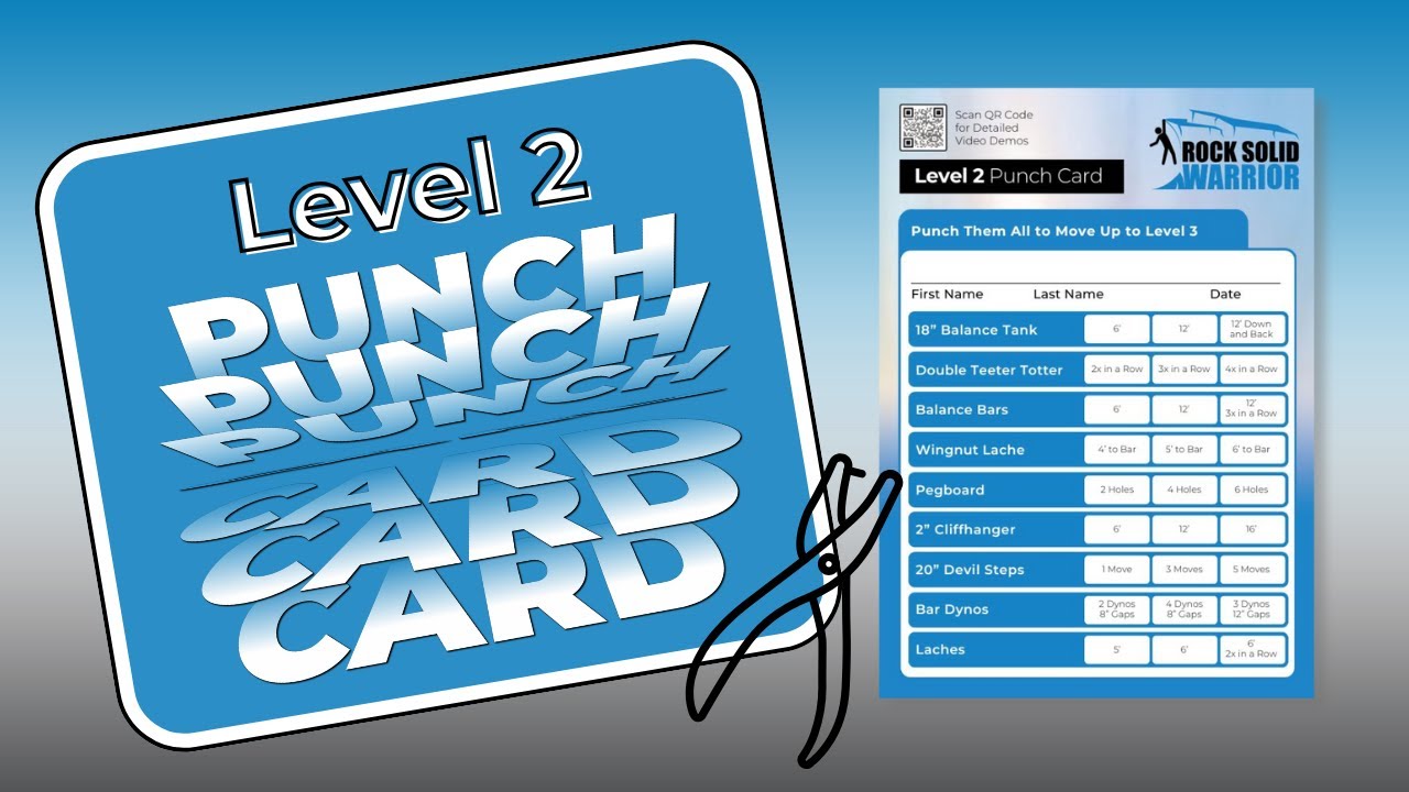 Level 2 Card New Level 2 Punch Card! - YouTube