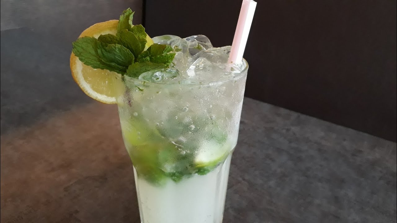 Coconut mojito mocktail Non alcoholic refreshment drink Easy to