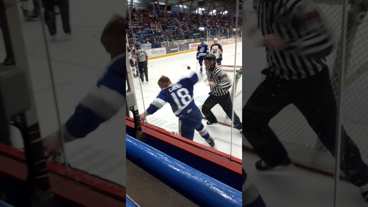 Sudbury Wolves vs Barrie Colts Final Fight Of The Season 2018 YouTube