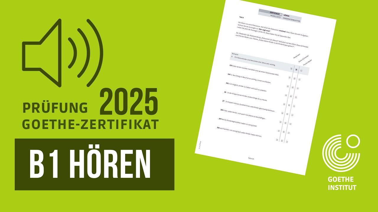 German B1 Listening Test #08 | Goethe Exam Preparation