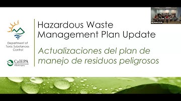 Hazardous Waste Management Plan Update - April 16, 2024