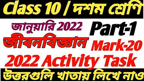 Class Life Science Model Activity Task 2022 Part 1/Model Activity Task Class 10 Life Science 2022