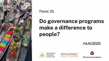 Panel 2b – Do governance programs make a difference to people?
