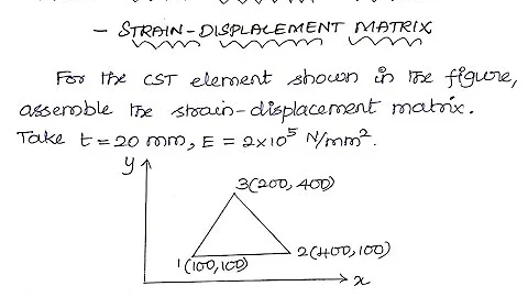 Analysis on Constant Strain Triangular (CST) Element - Problem 5