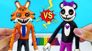 Леплю Тигра и Панду из Хоррор игры Mr Hopps Playhouse 2 | Лепим фигурки из пластилина с Лепка ОК