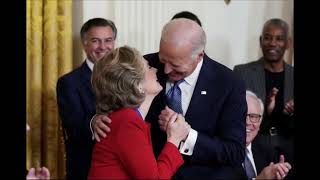 Joe Biden awards Hillary Clinton with The Presidential Medal of Freedom.
