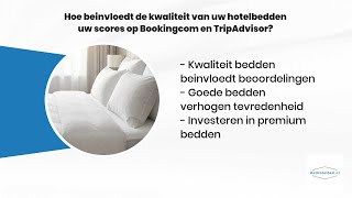 Hoe beinvloedt de kwaliteit van uw hotelbedden uw scores op Bookingcom en TripAdvisor?