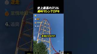 史上最高のスリル 絶叫マシンTOP4 #面白い動画 #ショート