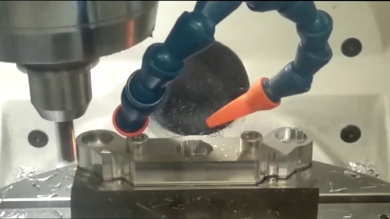 204 UniMK UniSwing UDX handlebar adapter making of on CNC milling machine