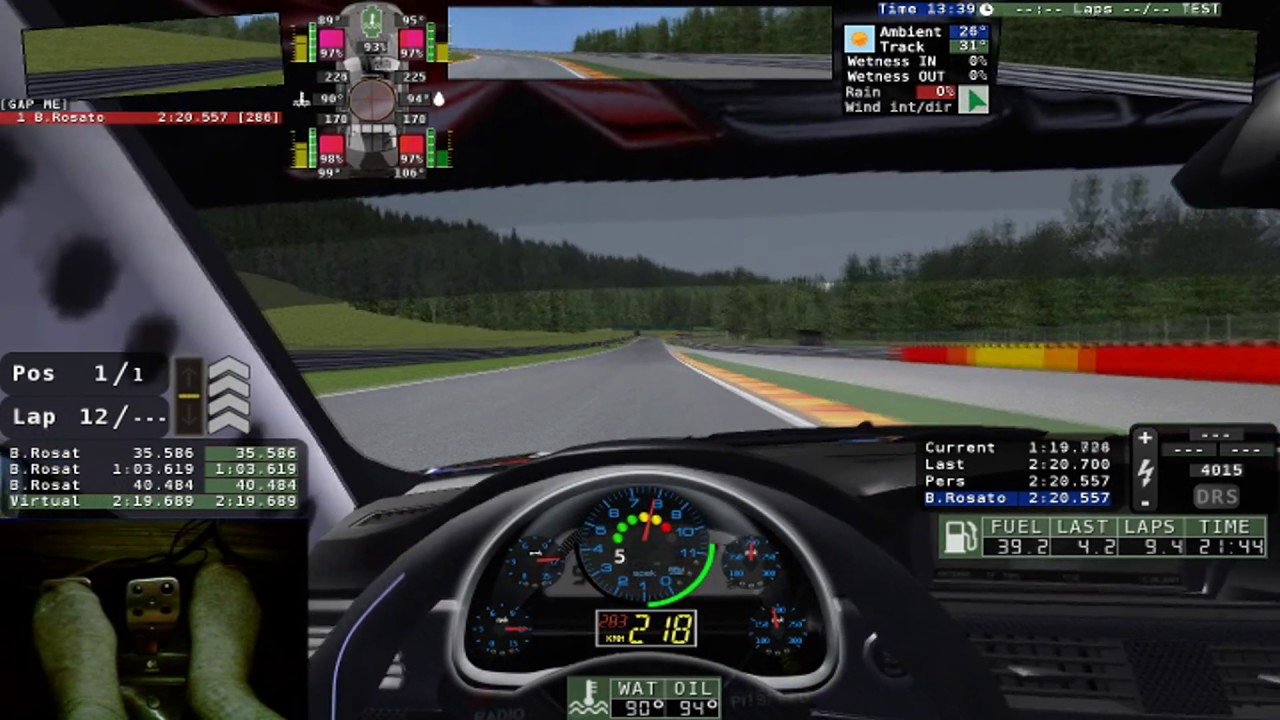 rFactor1 - BMW M3 GTR E92 usando Técnica Punta Taco / SPA Francorchamps - YouTube