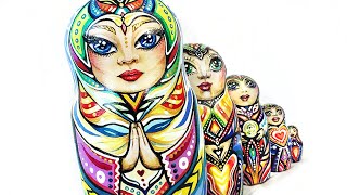 Custom painted Matryoshka by Kudashkina