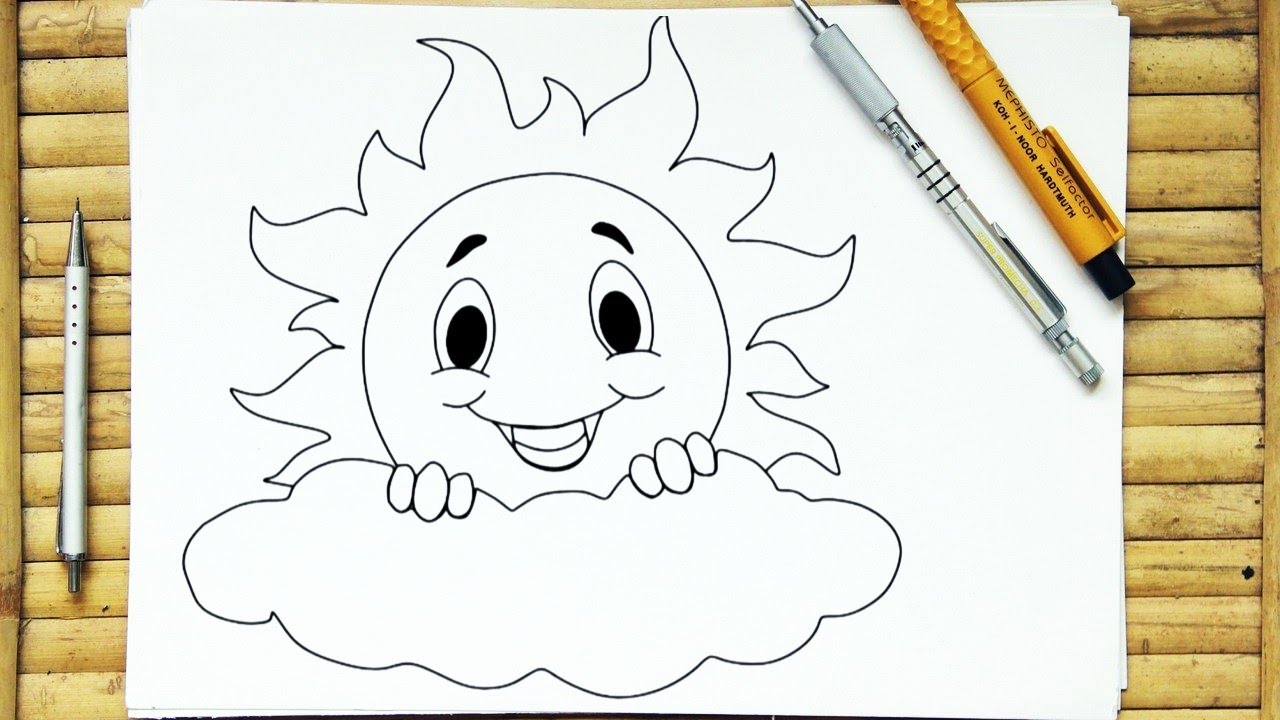 Sunny Day Art Sun Drawing Cool Sun Design PENCIL DRAWING YouTube Maxresdefault