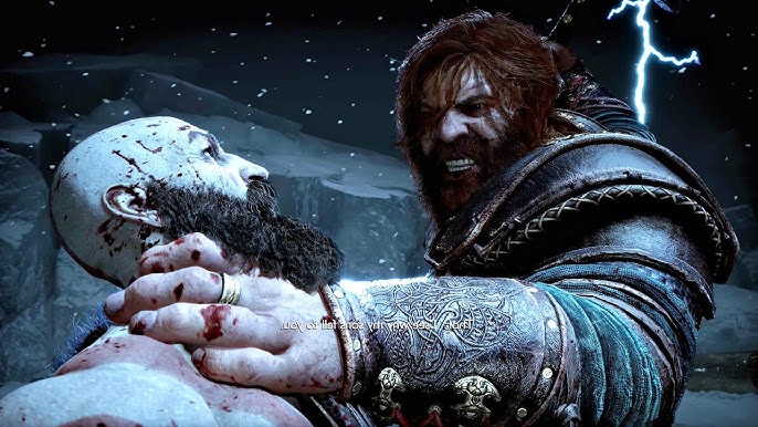 Freya Reacts To Frozen Lightning From Thor Vs Kratos Fight - God of War 5  Ragnarok PS5 (4K 60FPS) 