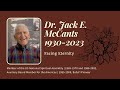Dr jack e mccants  facing eternity