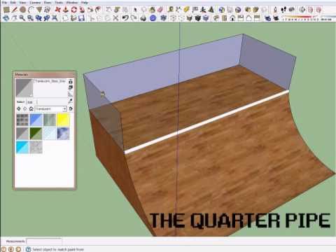 Creating a Skate Park in Sketchup Tutorial 1 - Quarter Pipe