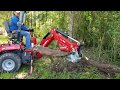 94 pt 1 digging first stump with bxpanded root ripper  trenching bucket