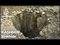 Kashmir farmers fear for crops after stream swallowed by sinkhole