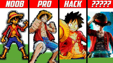 NOOB VS PRO VS HACKER VS ? Pixel Art ✨ Minecraft Mugiwara Luffy One Piece